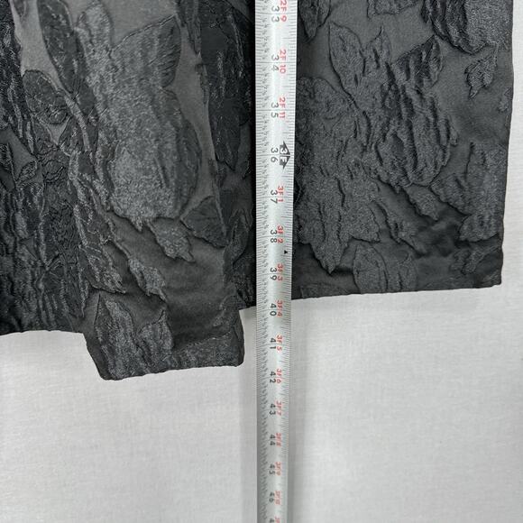 J.Crew Womens Dress 16 Black Jacquard Floral Tiered Cocktail Evening Romantic - Picture 7 of 16